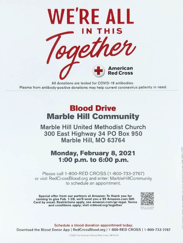 Marble Hill Blood Drive Information