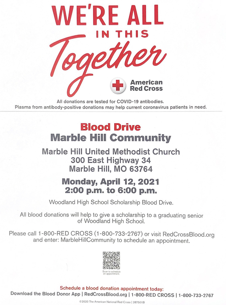 blood drive poster Monday April 12th, 2pm to 6pm